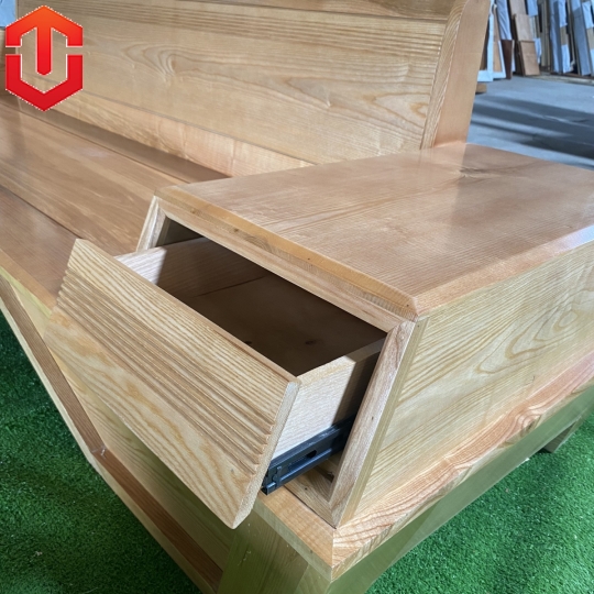 SOFA 2 VĂNG THUYỀN SỒI LAU MÀU HƯƠNG VÀNG - VẾ TRÁI