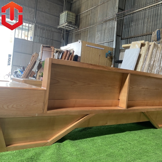 SOFA 2 VĂNG THUYỀN SỒI LAU MÀU HƯƠNG VÀNG - VẾ TRÁI