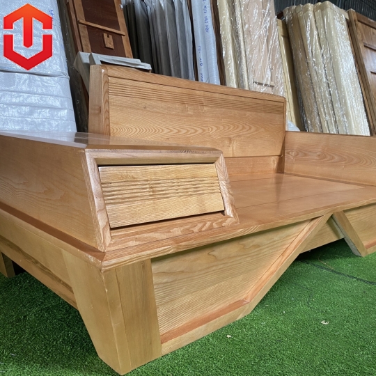 SOFA 2 VĂNG THUYỀN SỒI LAU MÀU HƯƠNG VÀNG - VẾ TRÁI