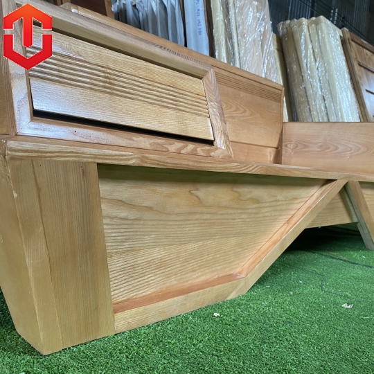 SOFA 2 VĂNG THUYỀN SỒI LAU MÀU HƯƠNG VÀNG - VẾ TRÁI