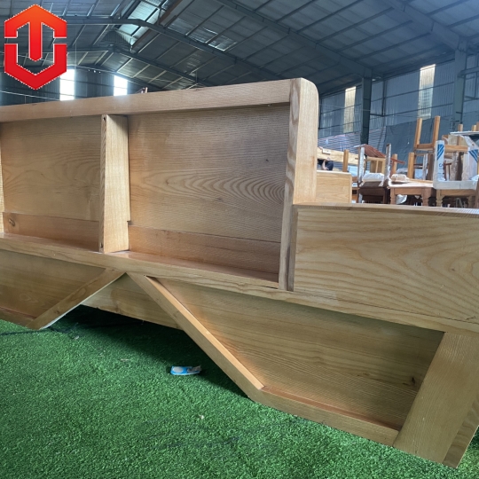 SOFA 2 VĂNG THUYỀN SỒI LAU MÀU HƯƠNG VÀNG - VẾ TRÁI