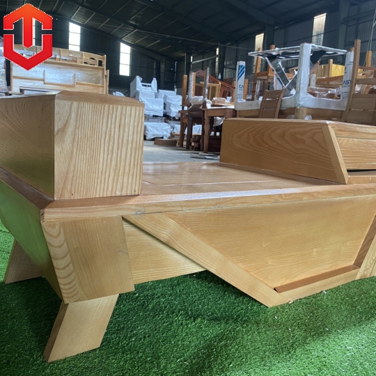 SOFA 2 VĂNG THUYỀN SỒI LAU MÀU HƯƠNG VÀNG - VẾ TRÁI