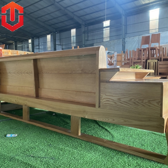 SOFA GÓC ĐÙI GÀ SỒI LAU MÀU HƯƠNG VÀNG - VẾ PHẢI