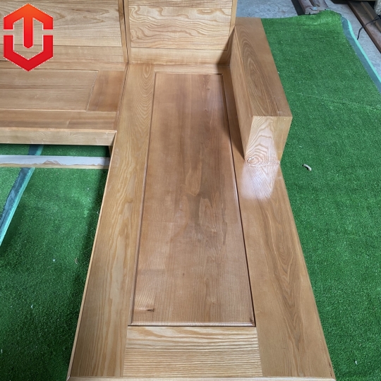 SOFA GÓC ĐÙI GÀ SỒI LAU MÀU HƯƠNG VÀNG - VẾ PHẢI
