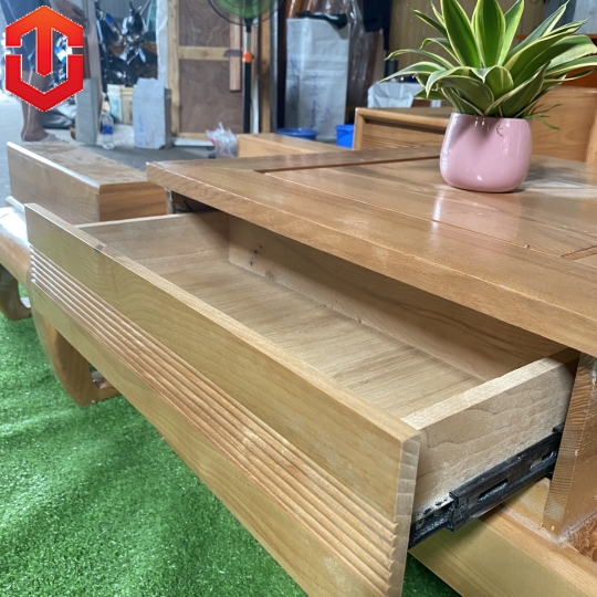 SOFA GÓC ĐÙI GÀ SỒI LAU MÀU HƯƠNG VÀNG - VẾ PHẢI