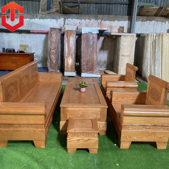 SOFA PHÁO ĐỐI SỒI LAU MÀU HƯƠNG VÀNG