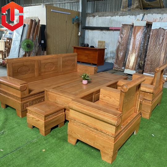 SOFA PHÁO ĐỐI SỒI LAU MÀU HƯƠNG VÀNG