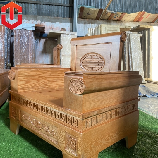 SOFA PHÁO ĐỐI SỒI LAU MÀU HƯƠNG VÀNG