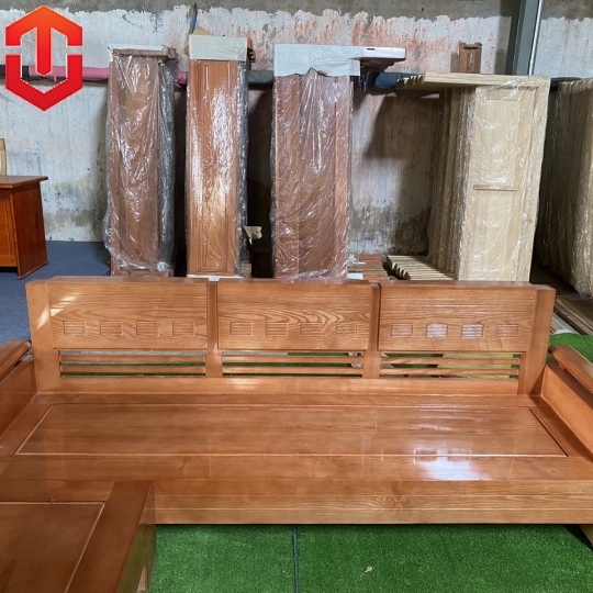 SOFA GÓC TRỨNG TO 2M3x2M SỒI MÀU XOAN ĐÀO