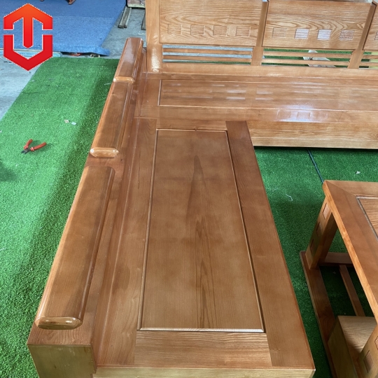 SOFA GÓC TRỨNG TO 2M3x2M SỒI MÀU XOAN ĐÀO