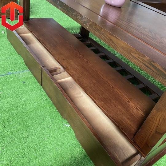 SOFA GÓC NHỎ 2Mx1M8 SỒI TỰA ĐỤC CẢNH LAU MÀU ÓC CHÓ