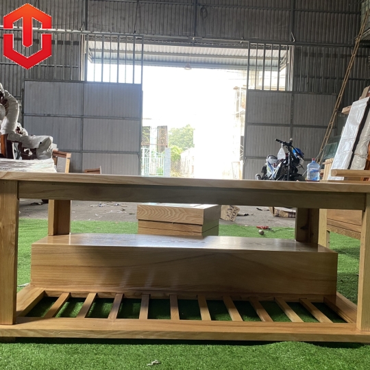 SOFA GÓC NHỎ SỒI 2Mx1M8 MÀU TỰ NHIÊN TỰA TRỐNG ĐỒNG
