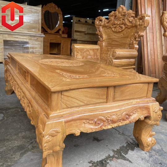 SALON HOÀNG GIA GÕ ĐỎ MẶT KHUÂN TRANH CỘT 12 6 MÓN