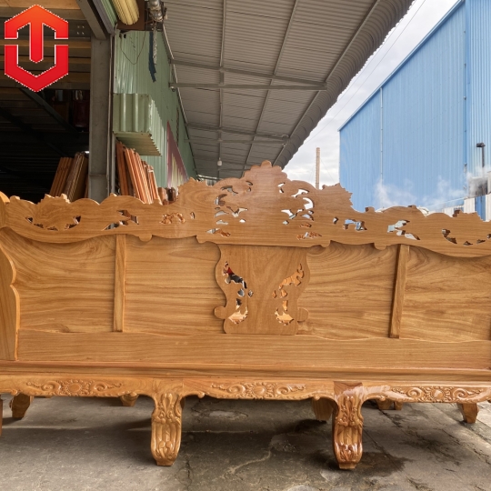 SALON HOÀNG GIA GÕ ĐỎ MẶT KHUÂN TRANH CỘT 12 6 MÓN