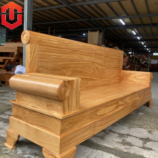 SOFA ĐỐI PHÁO GÕ ĐỎ 6 MÓN