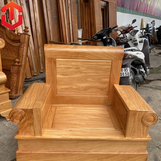 SOFA ĐỐI PHÁO GÕ ĐỎ 6 MÓN