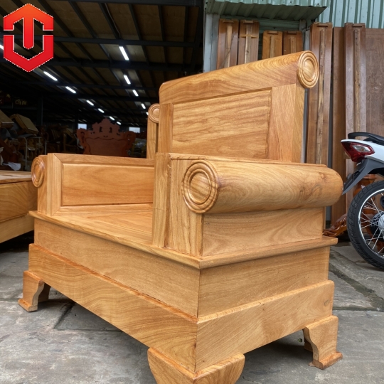 SOFA ĐỐI PHÁO GÕ ĐỎ 6 MÓN