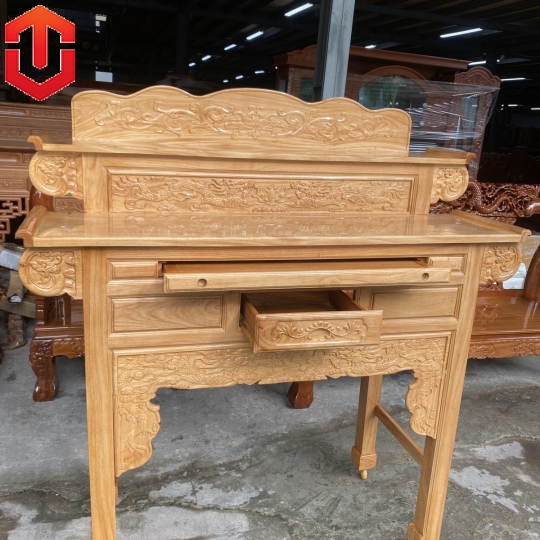 BÀN CÚNG GÕ ĐỎ 2 TẦNG 1M47