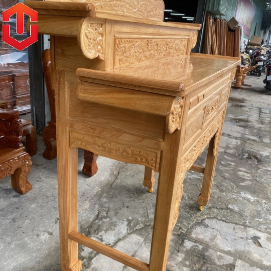 BÀN CÚNG GÕ ĐỎ 2 TẦNG 1M47