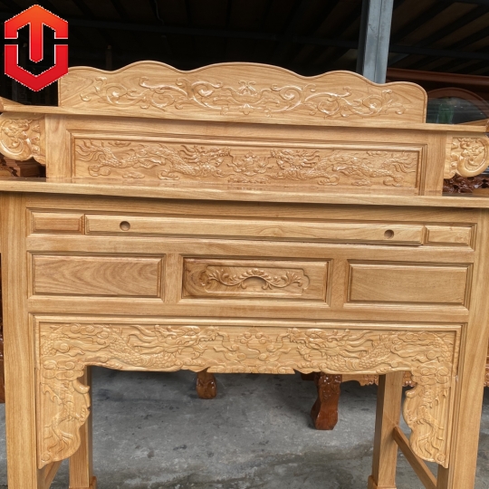 BÀN CÚNG GÕ ĐỎ 2 TẦNG 1M47