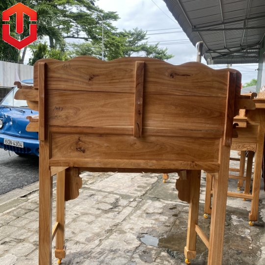 BÀN CÚNG GÕ ĐỎ 2 TẦNG 1M47