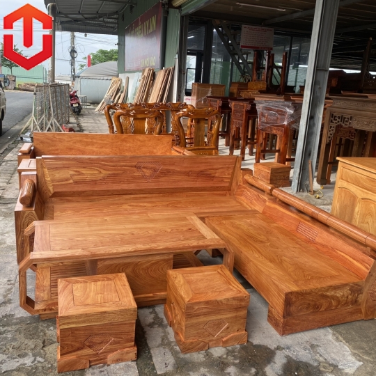 SOFA GÓC KIM CƯƠNG HƯƠNG ĐÁ 2M3 X 2M
