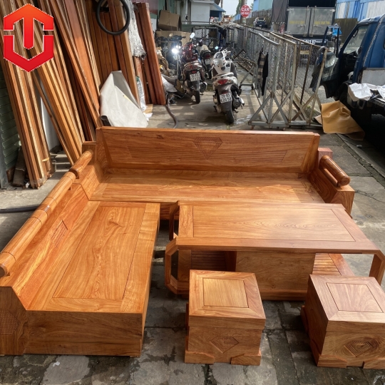 SOFA GÓC KIM CƯƠNG HƯƠNG ĐÁ 2M3 X 2M