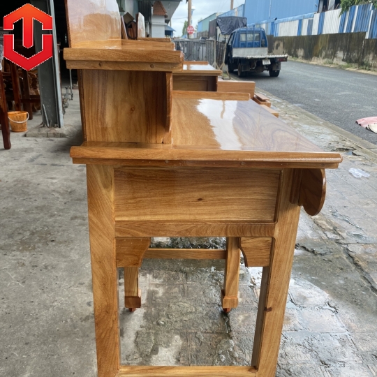 BÀN CÚNG GÕ ĐỎ 2 TẦNG 1M07