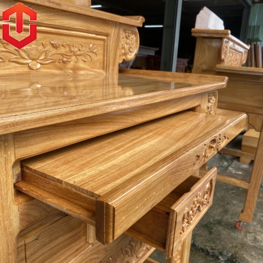BÀN CÚNG GÕ ĐỎ 2 TẦNG 1M07