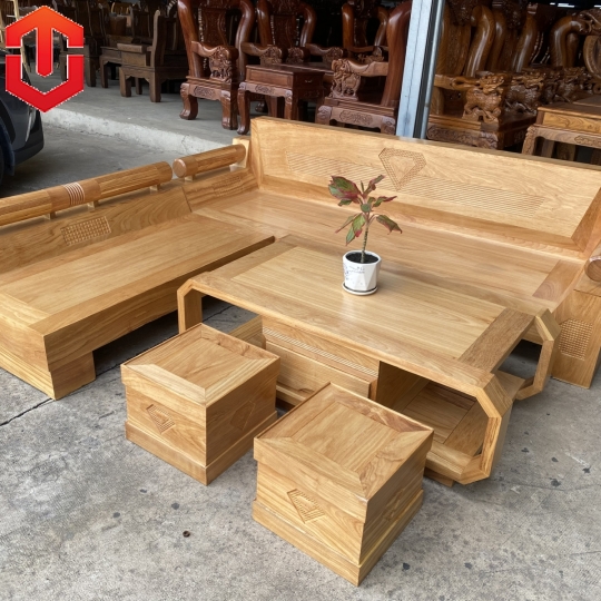 SOFA GÓC KIM CƯƠNG GÕ ĐỎ