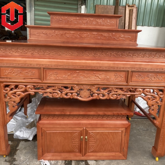 BÀN CÚNG SỒI 1M97 TAM CẤP + TỦ CƠM