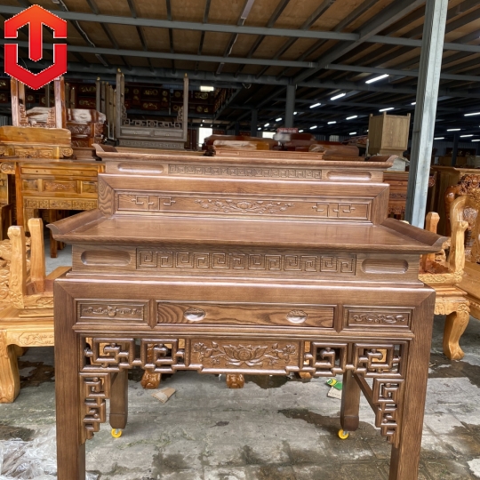 BÀN CÚNG SỒI 2 TẦNG 1M27 LAU MÀU ÓC CHÓ
