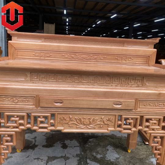 BÀN CÚNG SỒI 2 TẦNG 1M53 LAU MÀU HƯƠNG VÀNG