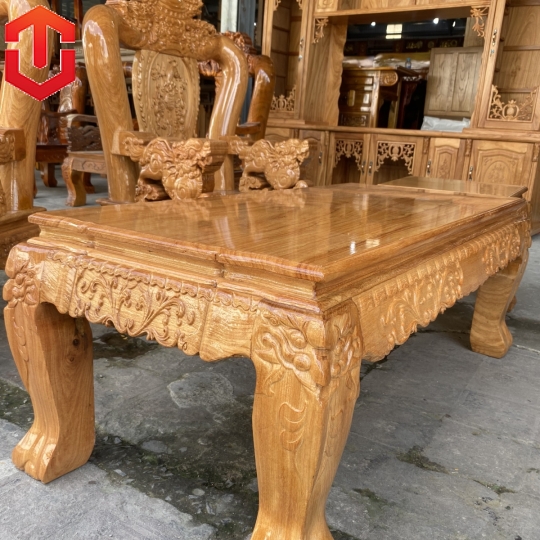SALON NGHÊ 5 ĐẦU GÕ ĐỎ CỘT 12 6 MÓN