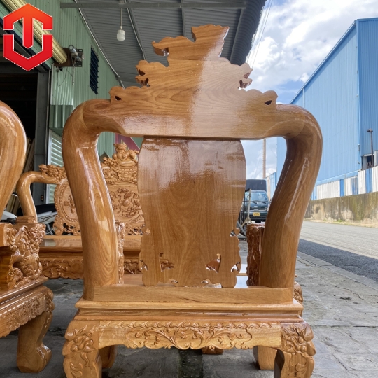 SALON NGHÊ 5 ĐẦU GÕ ĐỎ CỘT 12 6 MÓN