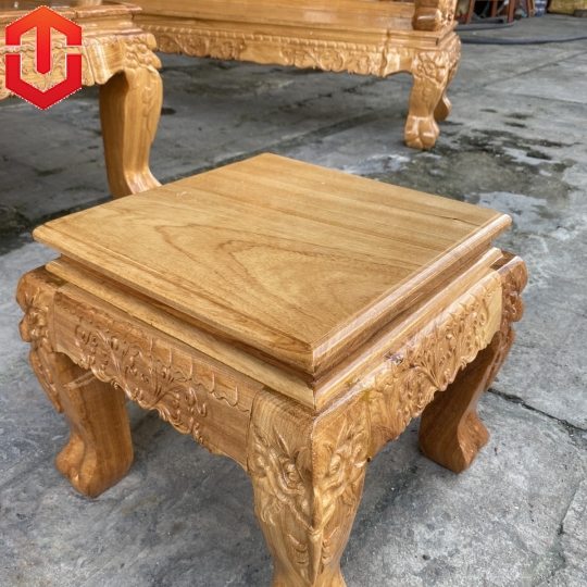 SALON NGHÊ 5 ĐẦU GÕ ĐỎ CỘT 12 6 MÓN