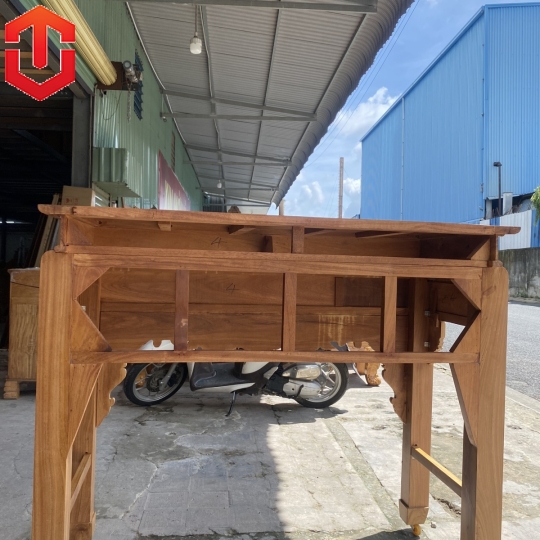 BÀN CÚNG CHẠM NHƯ Ý GỖ GÕ ĐỎ 1M53