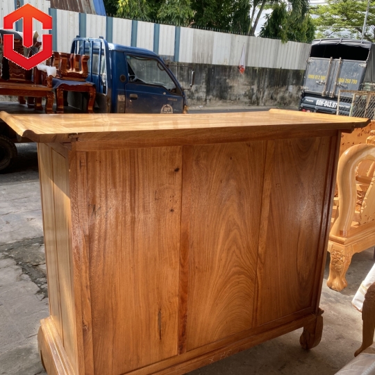 TỦ THỜ GÕ ĐỎ 1M53 CHẠM CHỮ 