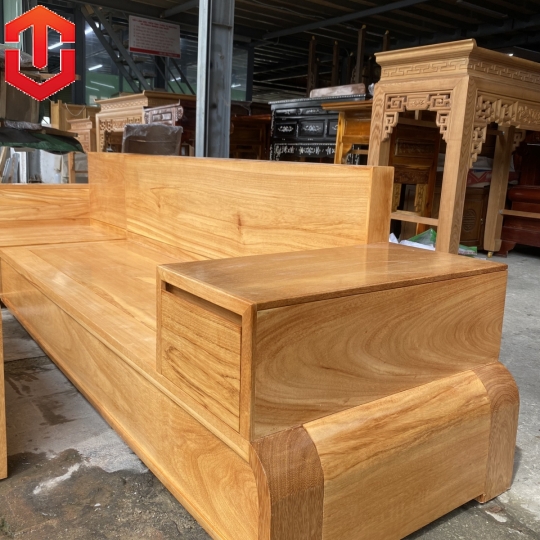 SOFA GÓC CHÂN CUỐN  GỖ GÕ ĐỎ
