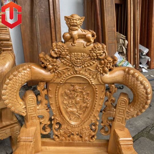 SALON NGHÊ KHUỲNH GÕ ĐỎ CỘT 12 6 MÓN