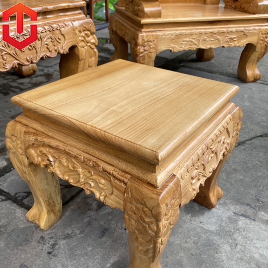 SALON NGHÊ KHUỲNH GÕ ĐỎ CỘT 12 6 MÓN