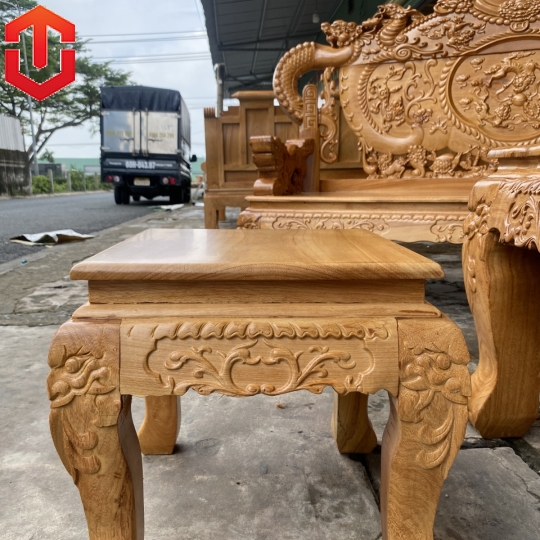 SALON NGHÊ KHUỲNH GÕ ĐỎ CỘT 12 6 MÓN