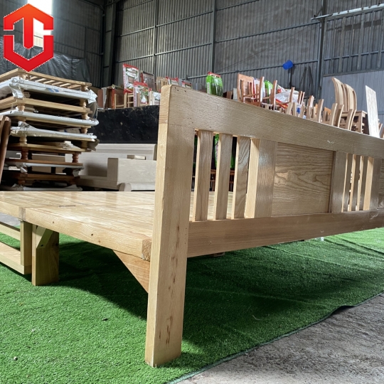 GIƯỜNG GẤP THÔNG MINH GỖ SỒI 1M6X2M MÀU TỰ NHIÊN
