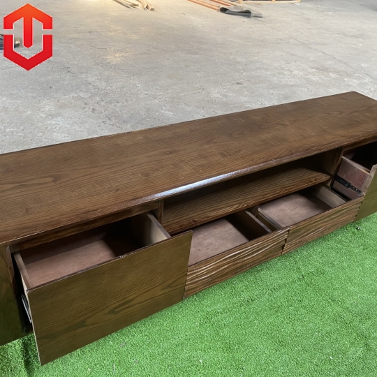 KỆ TIVI SỒI MẪU CHÂN THUYỀN LAU MÀU ÓC CHÓ 2M