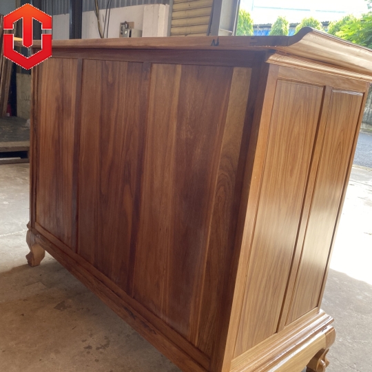 TỦ THỜ GÕ ĐỎ 1M75 CHẠM CHỮ