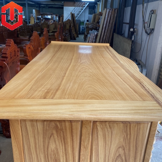 TỦ THỜ GÕ ĐỎ 1M75 CHẠM CHỮ