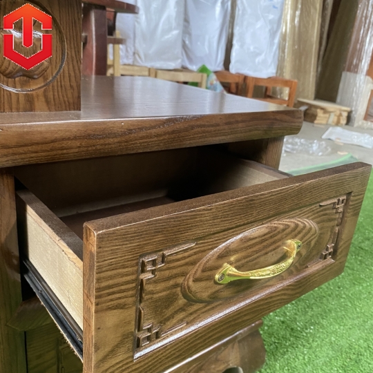 KỆ TIVI GỖ SỒI - KỆ THỚT SỒI LAU MÀU ÓC CHÓ 1M8