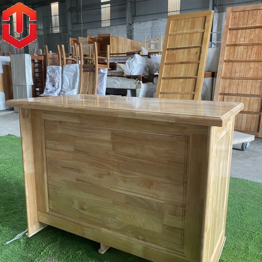 BÀN LÀM VIỆC GỖ CAO SU 1M MÀU TỰ NHIÊN