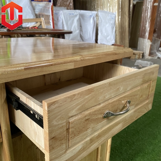 BÀN LÀM VIỆC GỖ CAO SU 1M MÀU TỰ NHIÊN