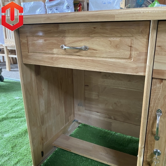 BÀN LÀM VIỆC GỖ CAO SU 1M MÀU TỰ NHIÊN